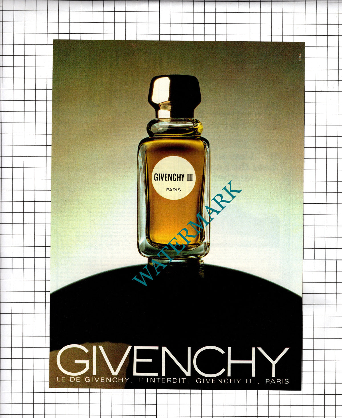 Givenchy III Paris  VINTAGE ADVERT - 1980
