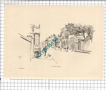 High Street  Newmarket Suffolk /  Warren Hill Plantation - 1945 Clipping / Print