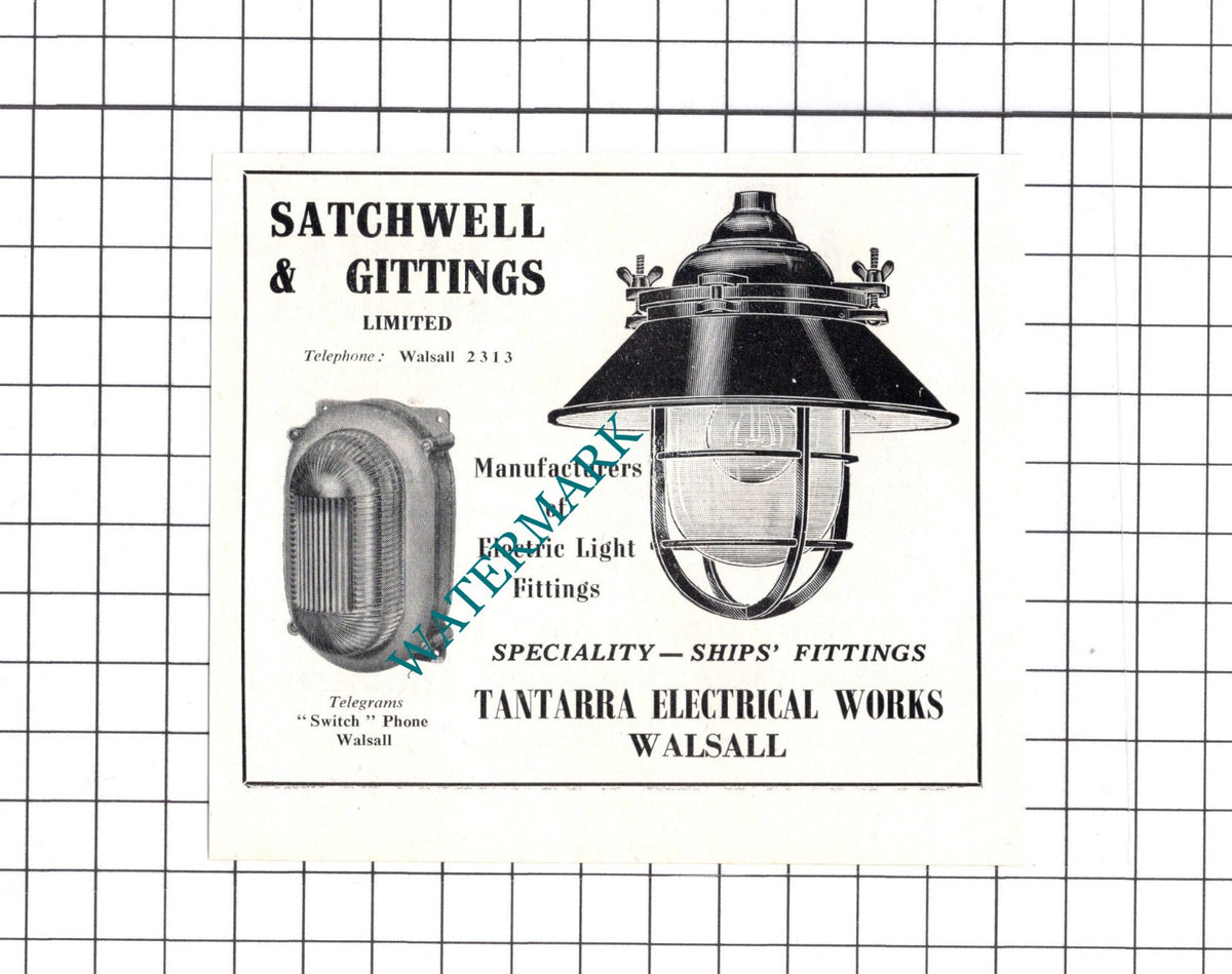 George Spicer Ltd Brentford / Satchwell & Gittings Walsall - c.1957 Small Advert