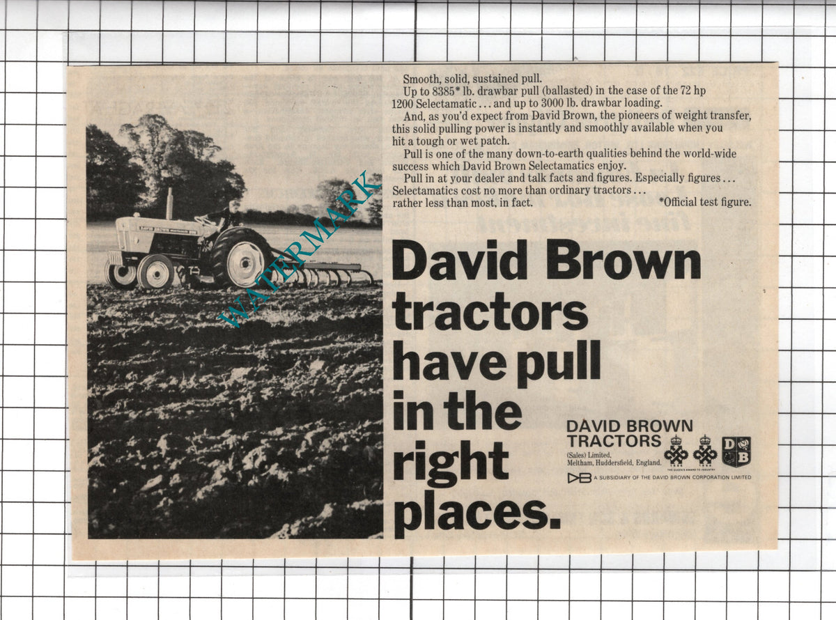 David Brown Tractors - 1968 Advert