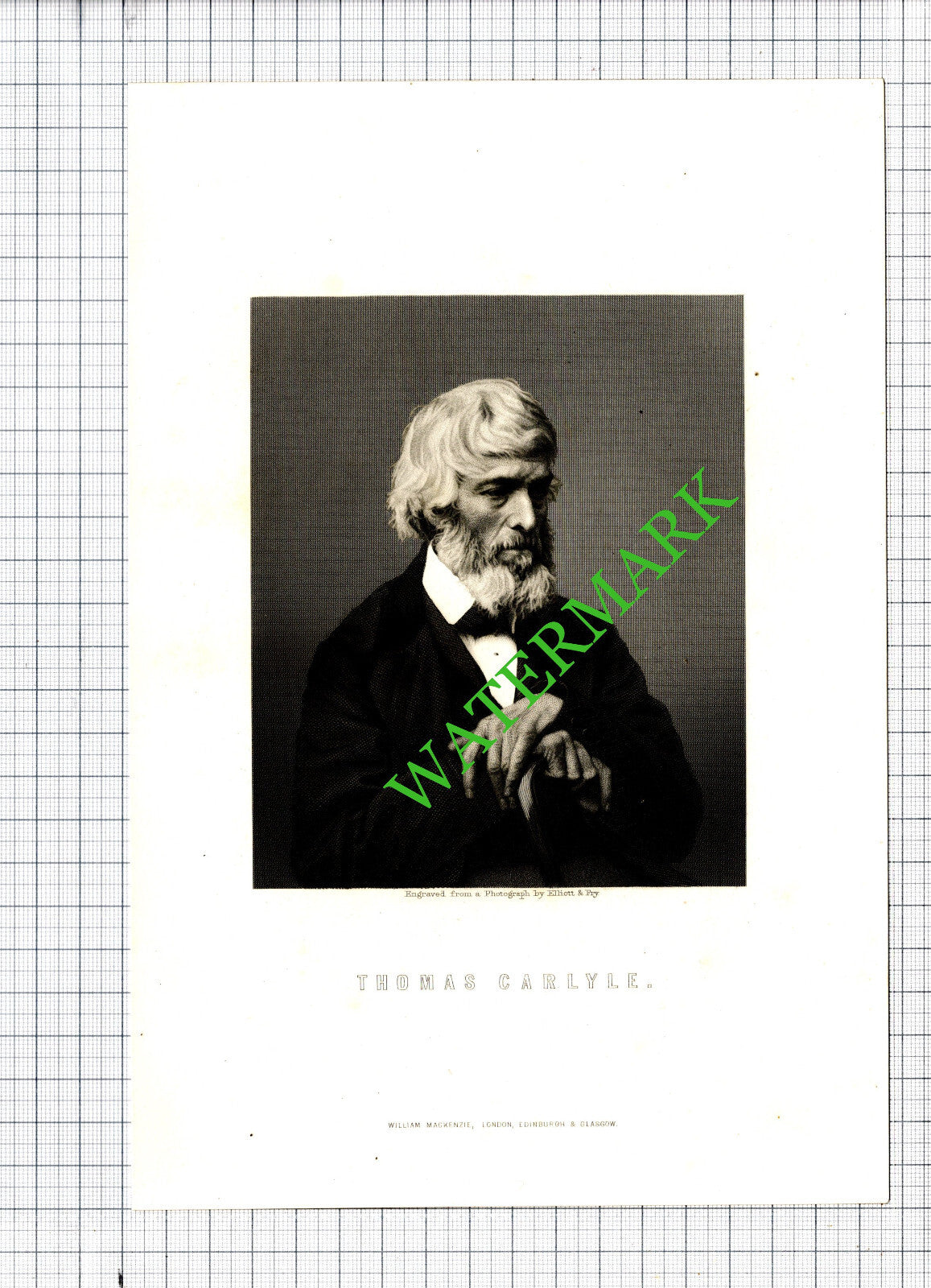 Thomas Carlyle  - c.1887 Print