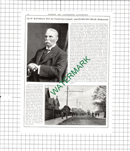 Sir William Henry Rattigan / Rev David Ogilvy Dalziel Church  -  1904 Article