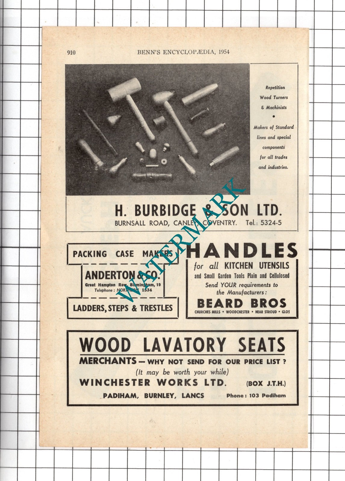 Joseph Elgey Ltd Bishop Auckland / H Burbidge & Son Canley Coventry -1954 Advert