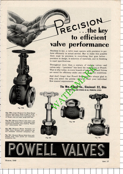 Norton Company Worcester Massachusetts / William Powell Co Advert - 1948 Cutting