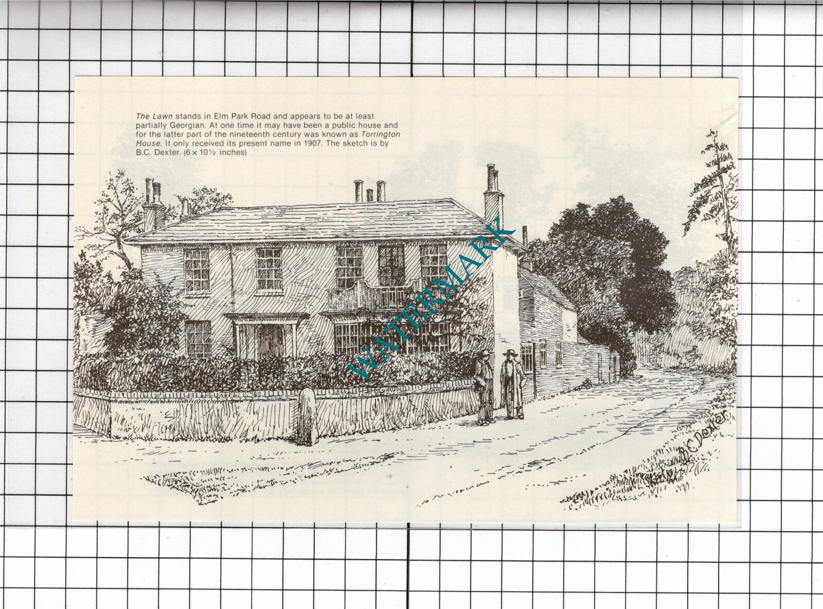 The Lawn Elm Park Road Torrington House Pinner Wood House - 1980's Clipping