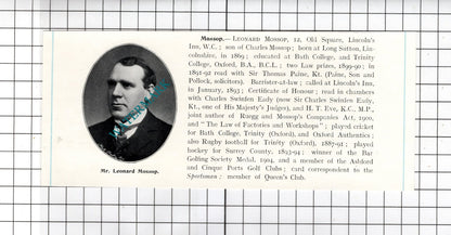Leonard Mossop Long Sutton / James Mulligan KC Anaghlone Down - c.1905 Clipping