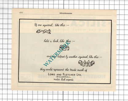 Roberts & Maginnis Ltd Trevor Wales / Lowe and Fletcher Willenhall - 1951 Advert