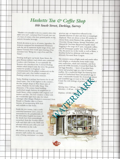 Quaintways Tea Shop Penshurst Kent  / Hasketts Dorking Surrey - c.2001 Advert