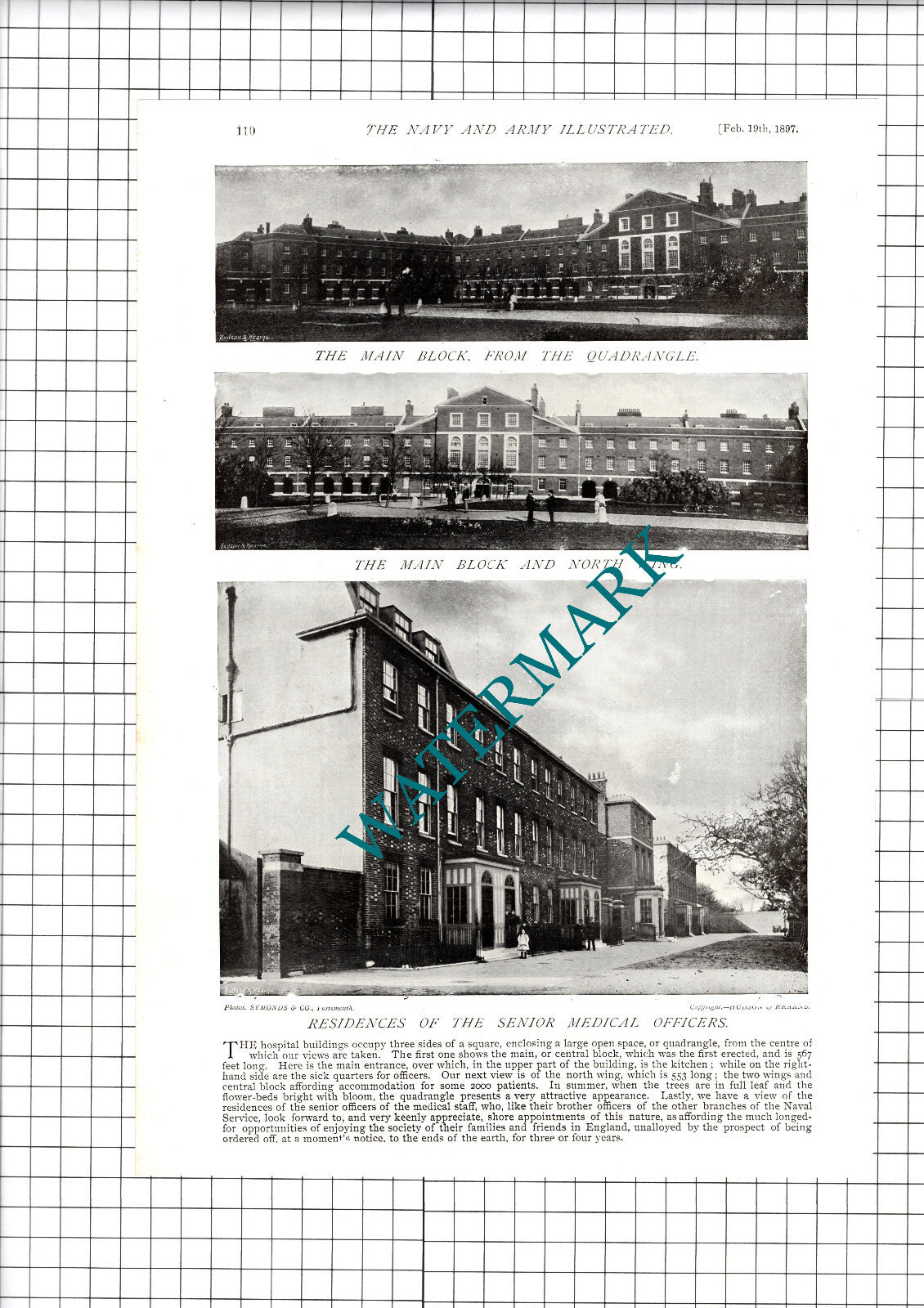 The Haslar Naval Hospital Duncan Hilston  Louisa Hogg  - 1897 Article