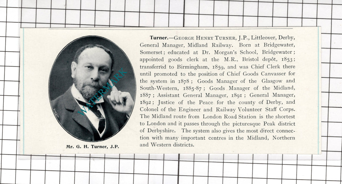 George Henry Turner Littleover Derby Midland Railway - c.1900 Cutting