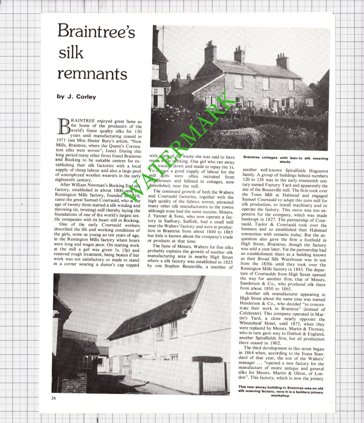 Braintree Essex Silk   - 1979 Article