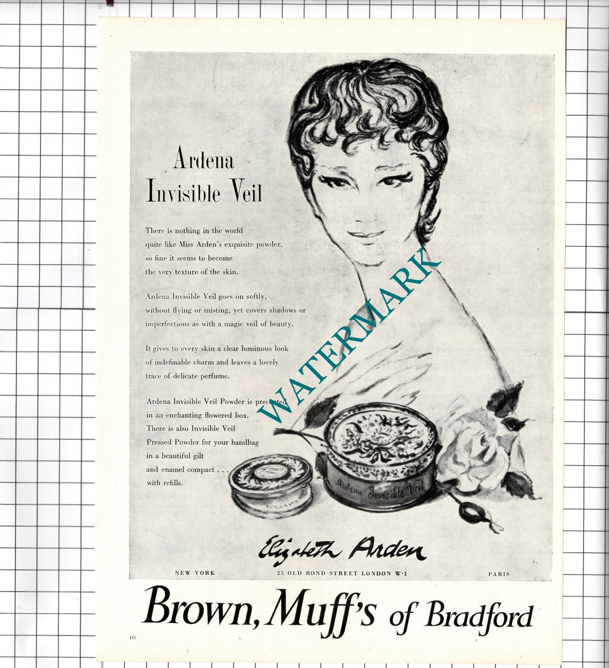 Elizabeth Arden Advert  - 1956 Clipping