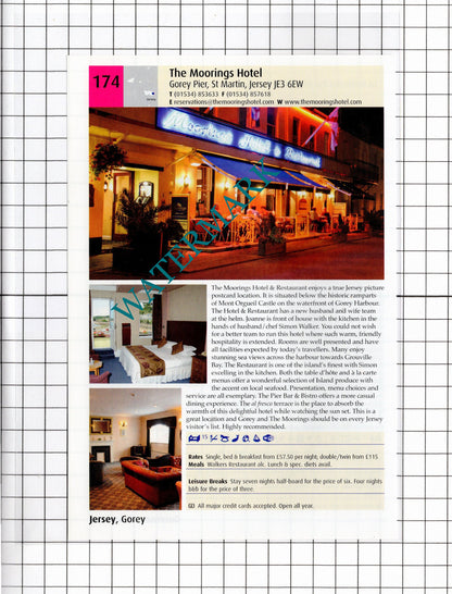 The Farmhouse St Saviours Guernsey / Moorings Hotel Jersey -2011 Advert
