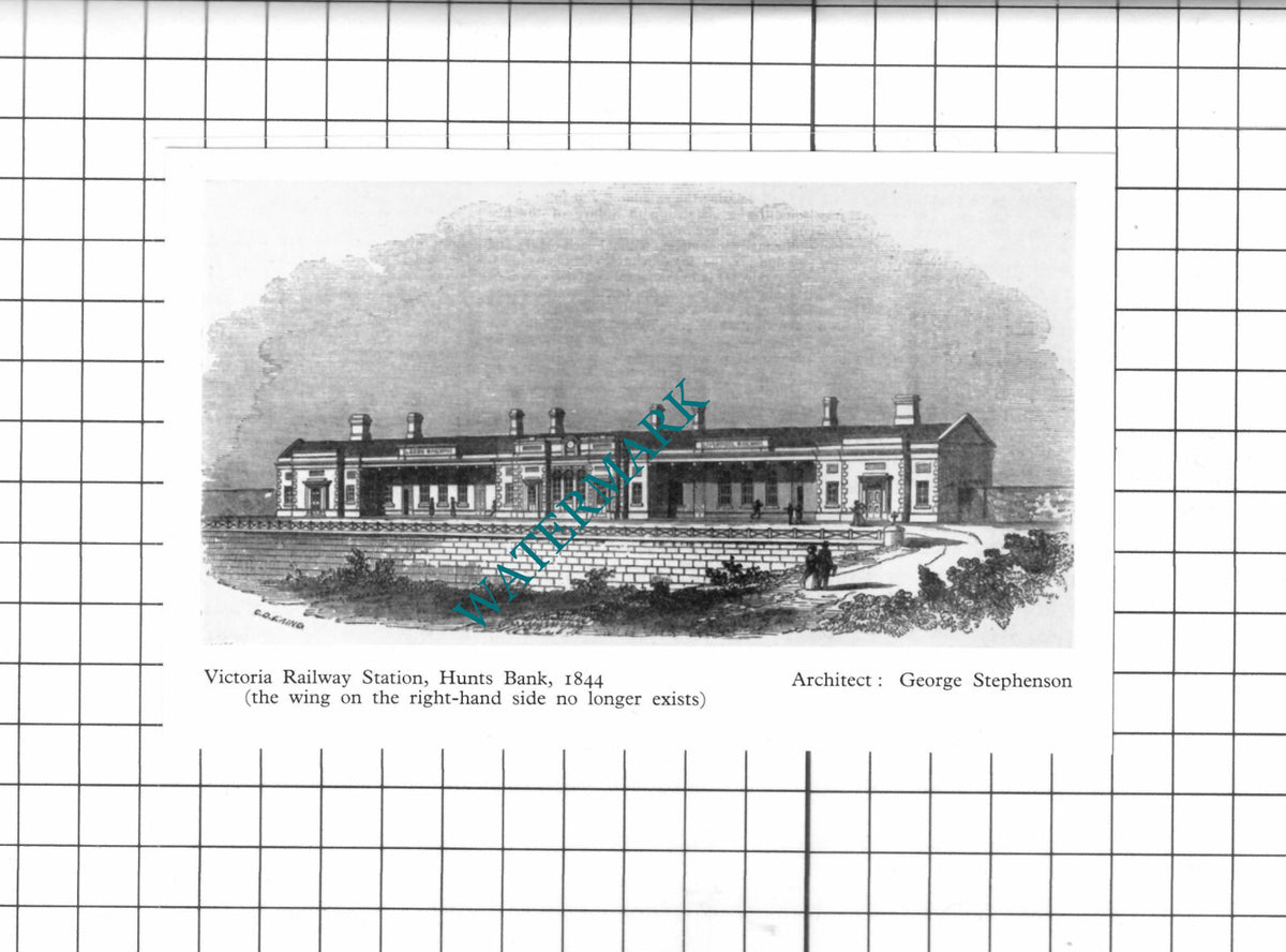 Victoria Railway Station Hunts Bank Manchester - 1956 Small Clipping