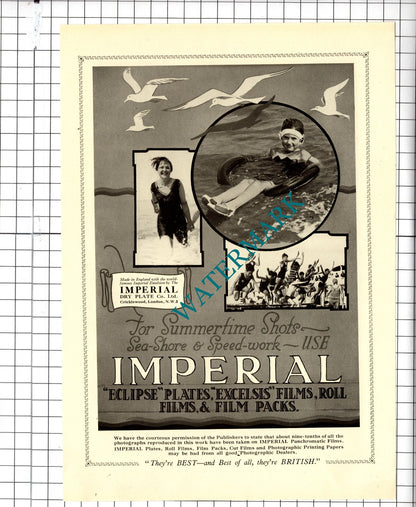 Imperial Dry Plate Co Ltd London / Thomas Purdey Stockton - 1928 Advert