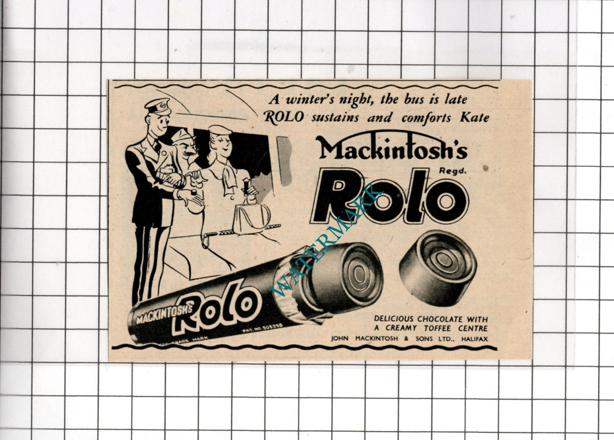 Mackintosh's Rolos Small Advert - 1951 Cutting