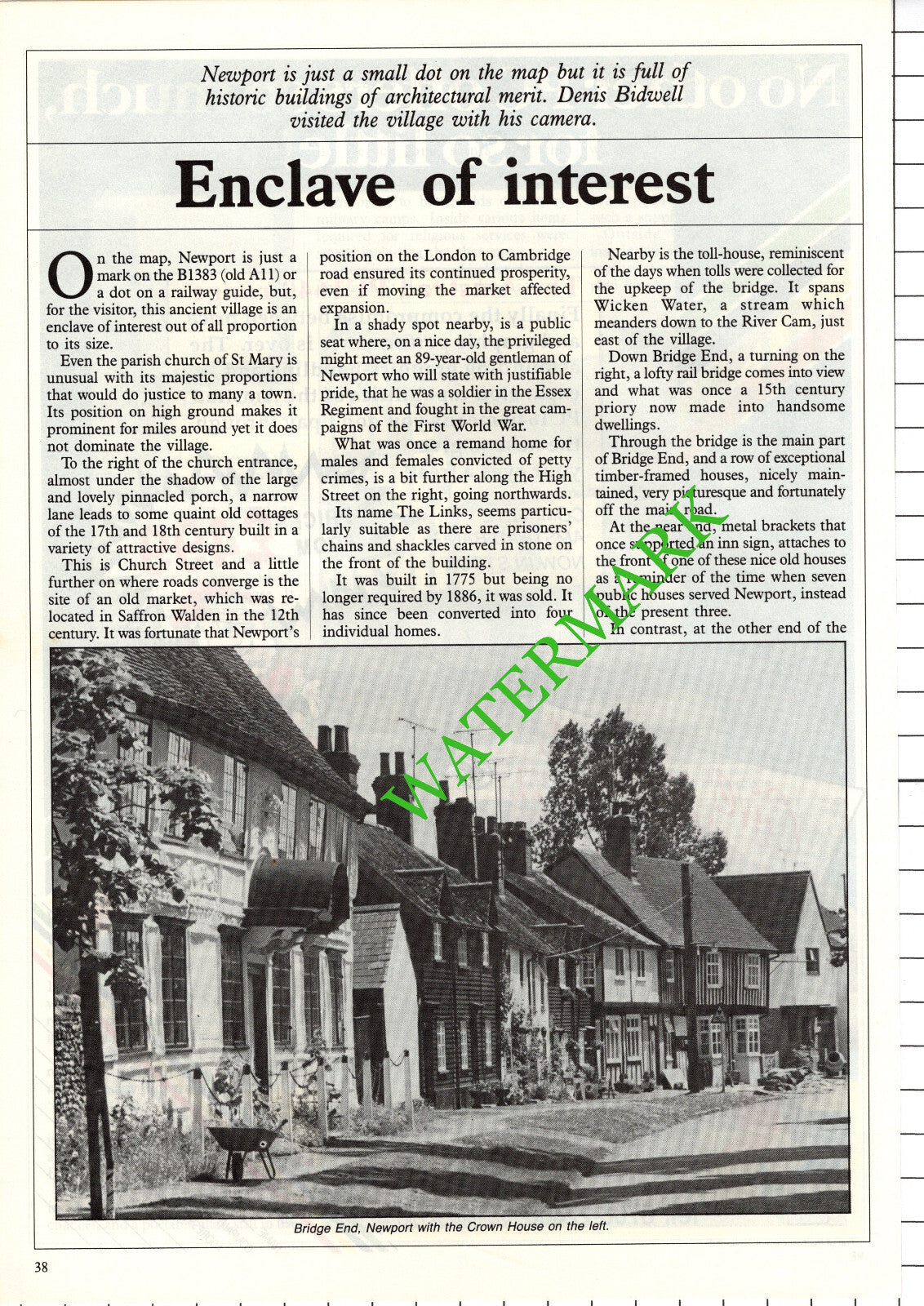 Newport Essex Bridge End -  - 1988 Article