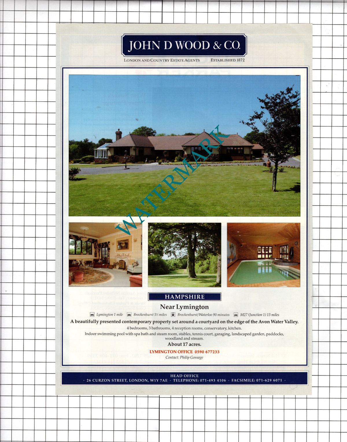 Lymington Hampshire - c.1994 House Sale Advert