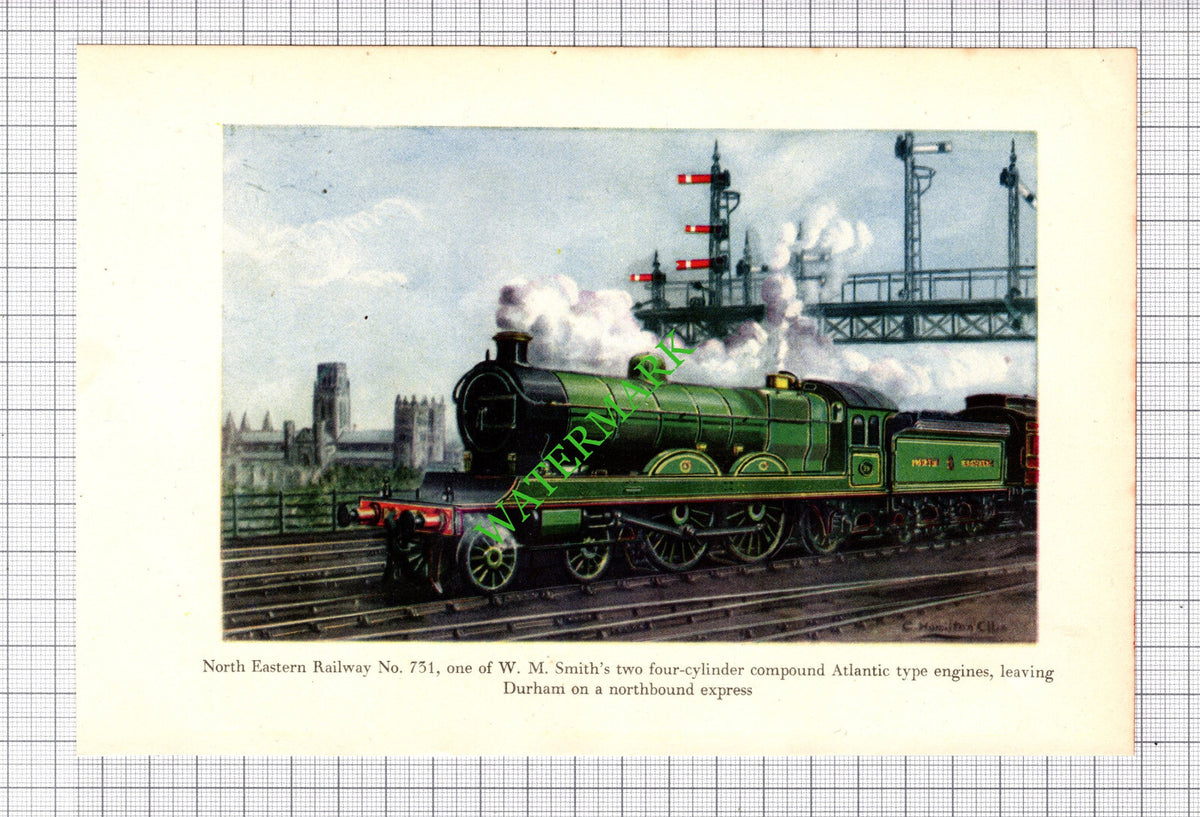 Durham Railway Station North Eastern Railway No 731 - c.1949 Print