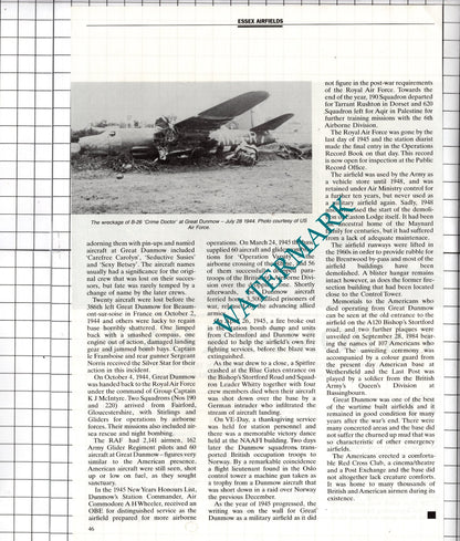 Little Easton Airfield Great Dunmow Essex Easton Lodge 386th Bomb - 1989 Article
