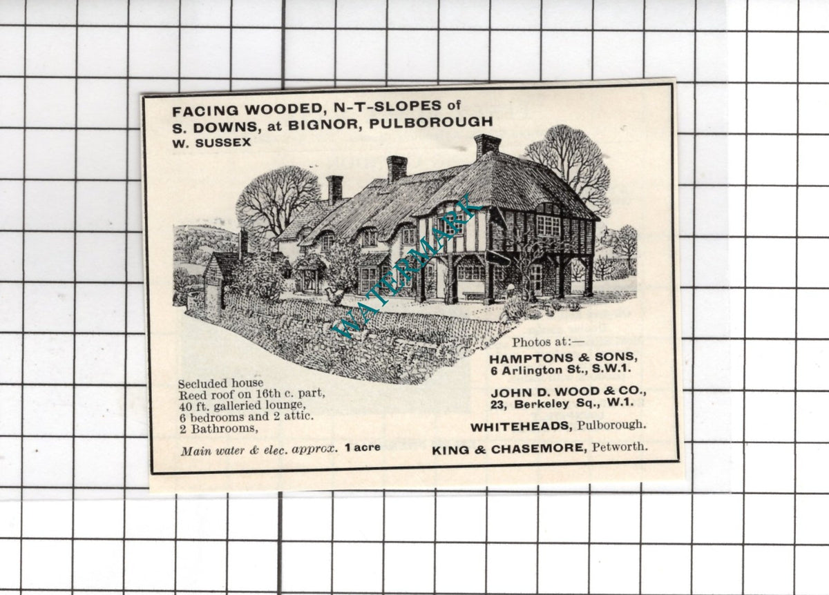 Bignor Pulborough Sussex / Long Crendon Buckinghamshire -1967 SMALL House Advert