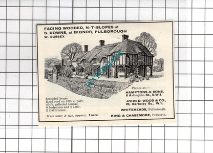 Bignor Pulborough Sussex / Long Crendon Buckinghamshire -1967 SMALL House Advert