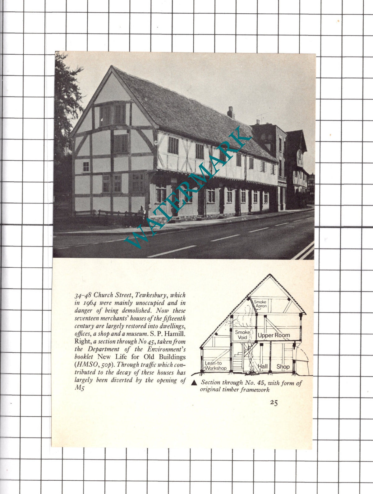 34-48 Church Street Tewkesbury Gloucestershire - 1971 Clipping / Print