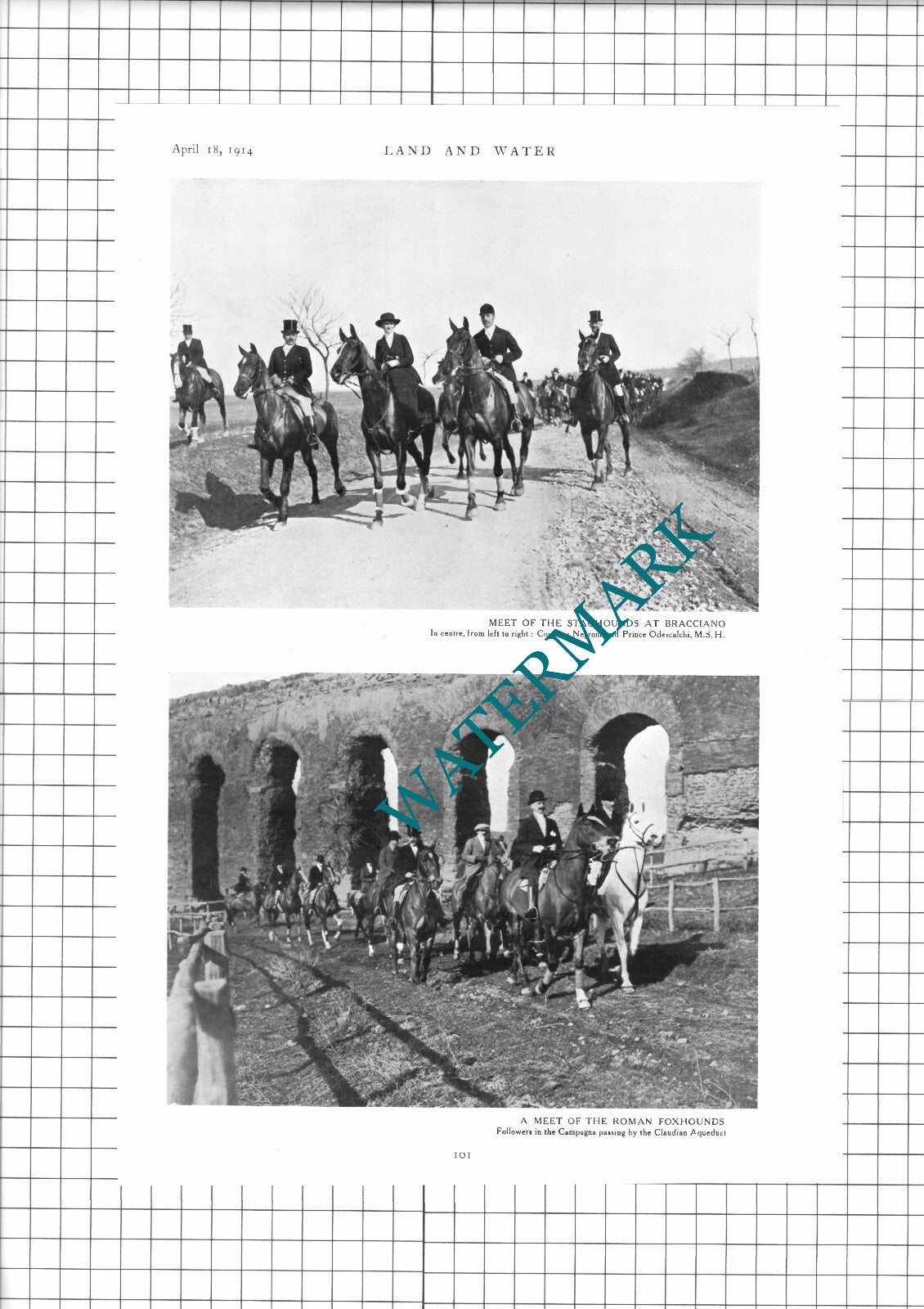 Bracciano Campagna Roman Hounds Negroni Odescalchi Rudini - 1914 Article / Print