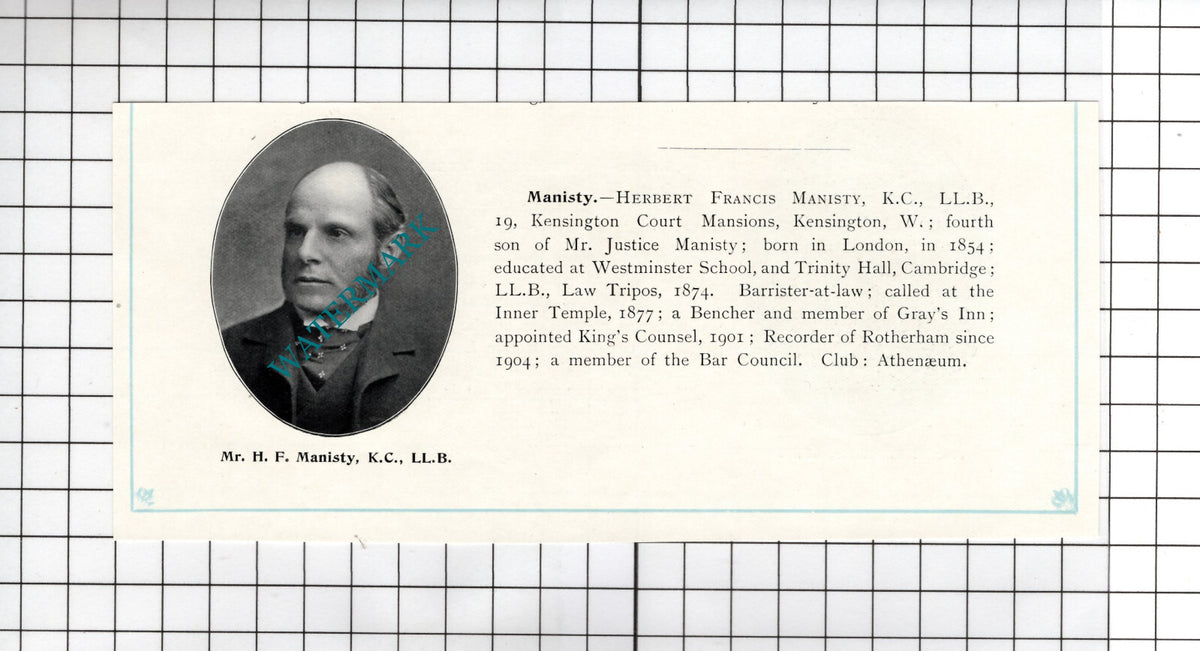 James Robert Mellor London / Herbert Francis Manisty London -  c.1905 Clipping