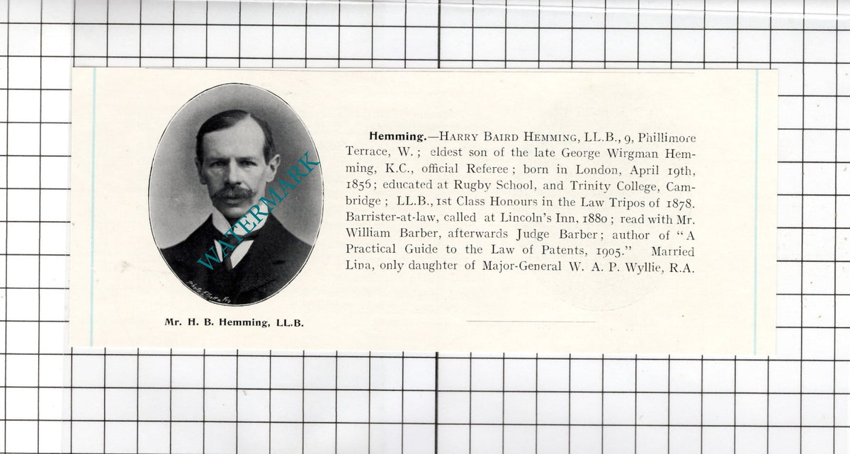Harry Baird Hemming London / Thomas Raffles Hughes High Ridge -c.1905 Clipping