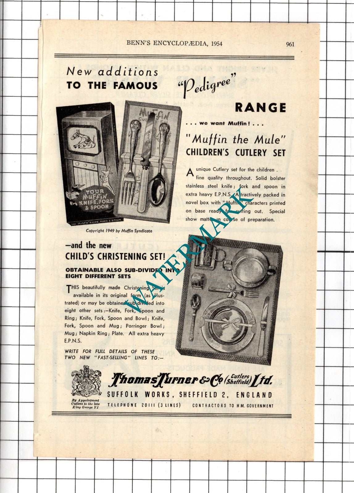 Thomas Turner & Co Cutlers Sheffield James Allen & Co Kirkham & Co - 1954 Advert