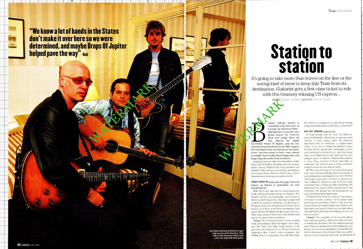 Train Band Rob Hotchkiss Jimmy Stafford Charlie Colin  - 2002 Article