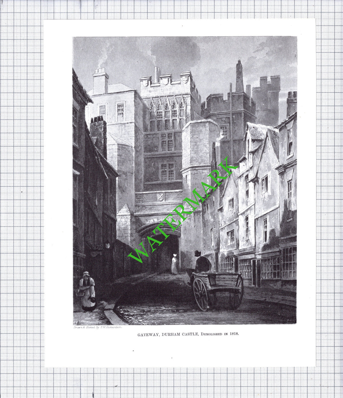 Durham Castle  - c.1960s Print / Cutting