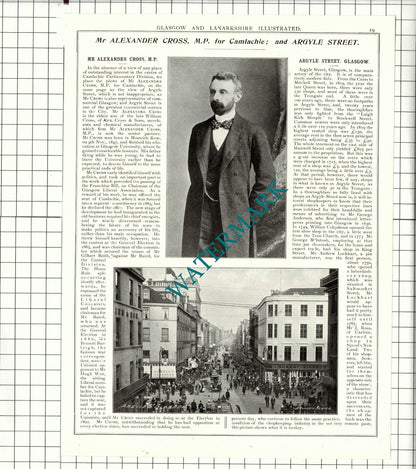 Sir John Stirling-Maxwell MP / Mr Alexander Cross Camlachie MP - 1904 Article