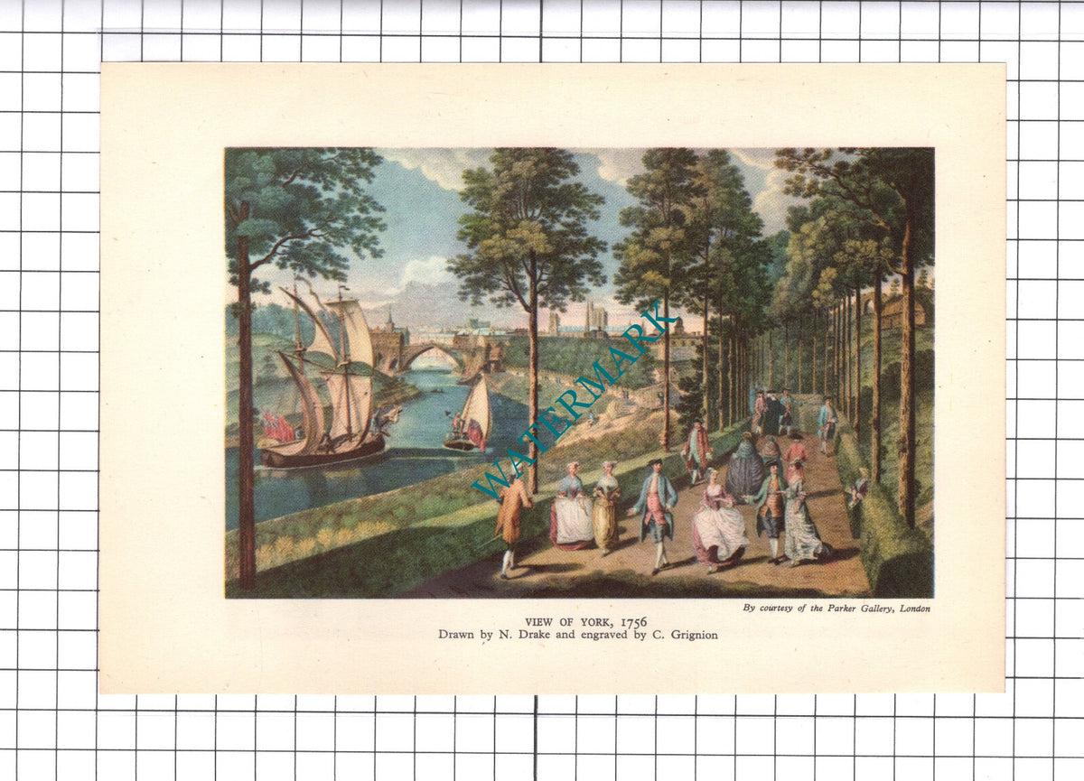 York England / Canterbury Kent   - c.1945 Book Print