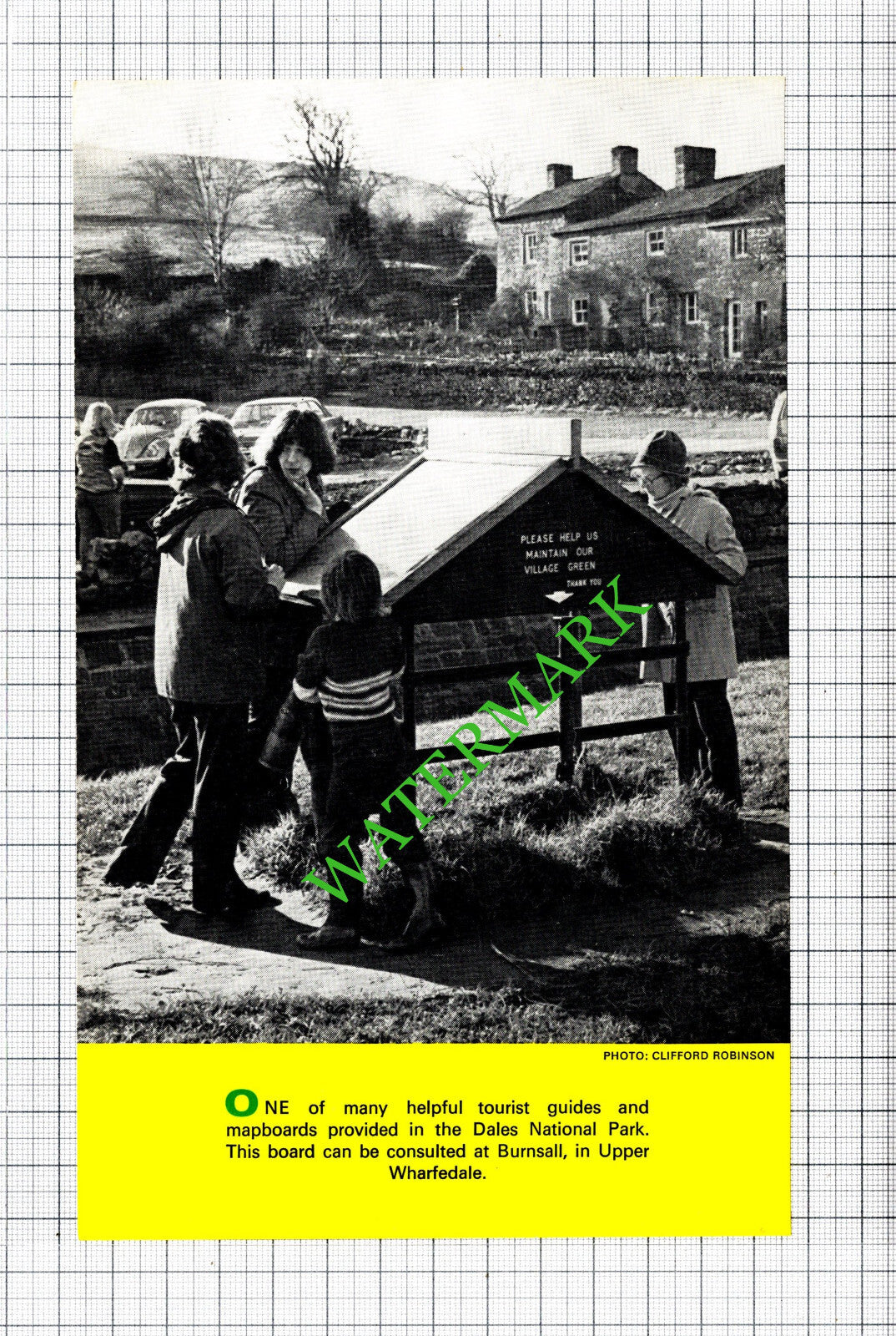 Burnsall Upper Wharfedale Yorkshire Dales - 1977 Cutting