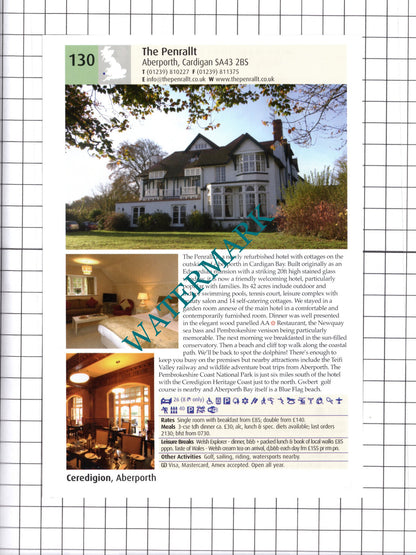 Miskin Manor Hotel Llantrisant / The Penrallt Aberporth Advert - 2011 Cutting