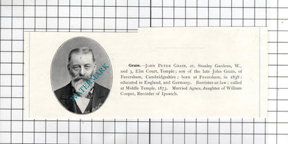 James Hunter Gray Mid Calder / John Peter Grain Feversham - c.1905 Clipping
