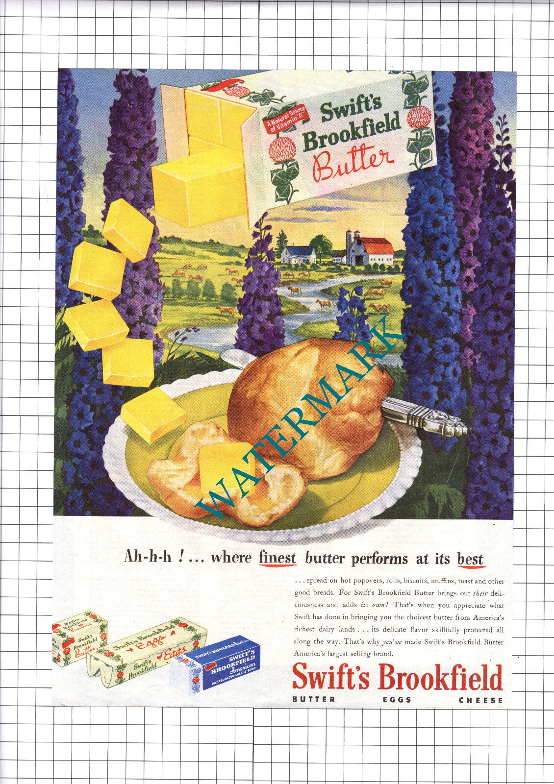 Swift's Brookfield Butter ADVERT -   1947 Clipping / Print
