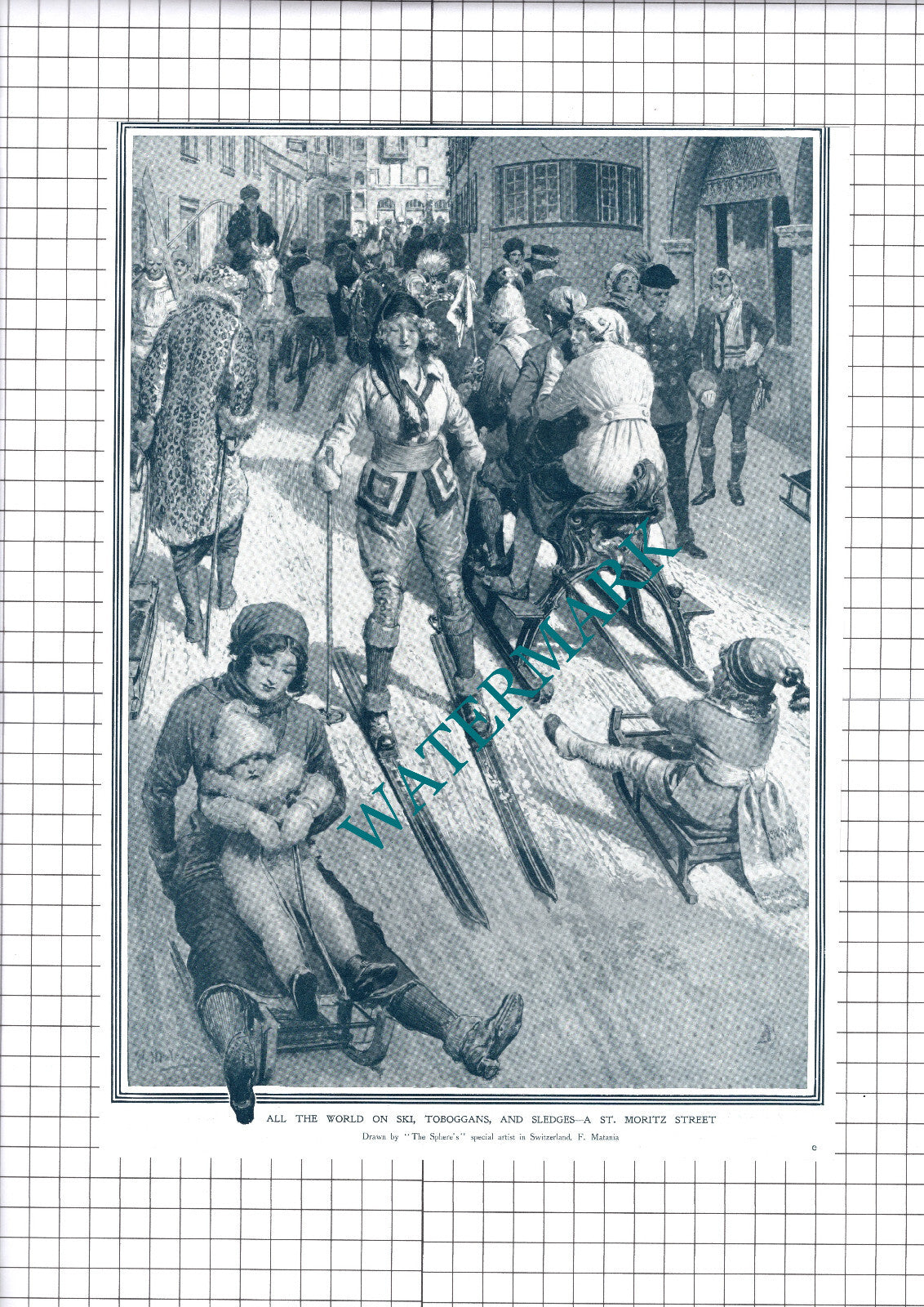 St Moritz Switzerland Engadine --  1914 Clipping / Print
