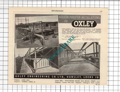 The Phoenix Supply Company Purley / Oxley Engineering Hunslet Leeds  1951 Advert