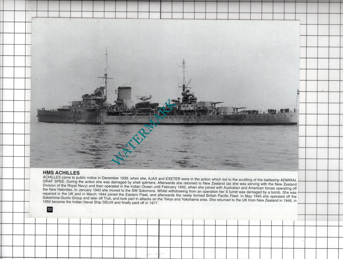 HMS Achilles Ship - Cutting