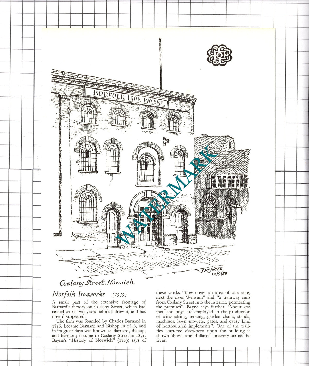 Norfolk Iron Works Coslany Street Norwich - 1970's Clipping / Print