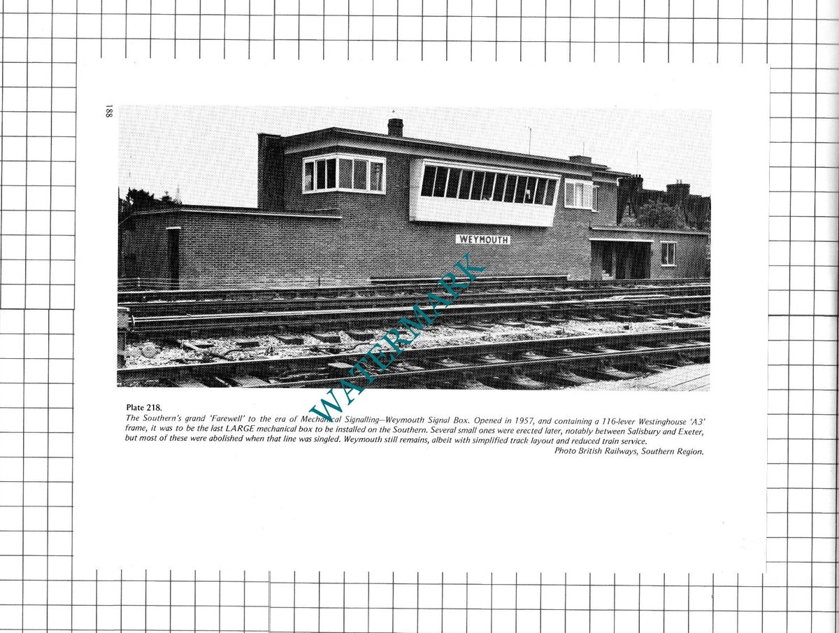 Weymouth Railway Signal Box  - 1970s Clipping / Print