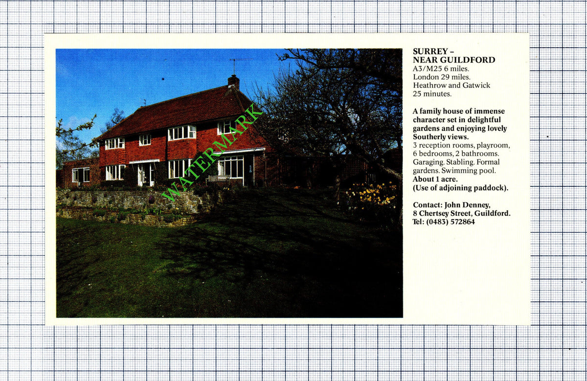 Guildford Surrey House Sale Advert - 1991 Cutting