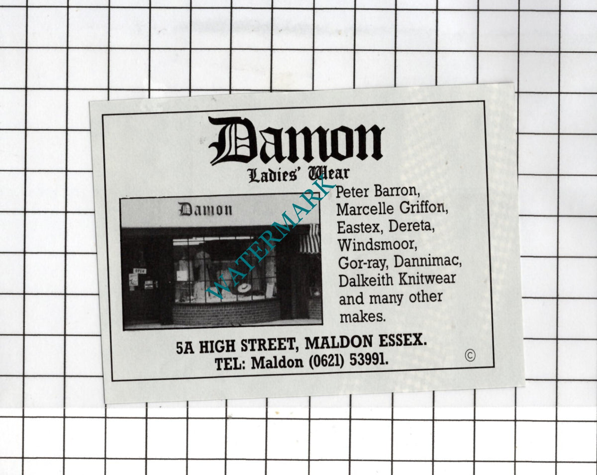 Damon Maldon Essex  - 1988 Small Advert