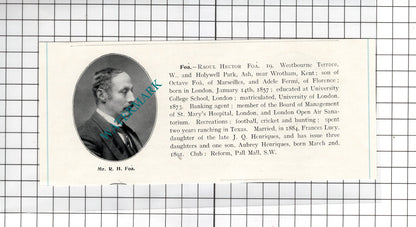 Edmund Beckett Faber Harrogate / Raoul Hector Foa Holywell Park -c.1910 Cutting