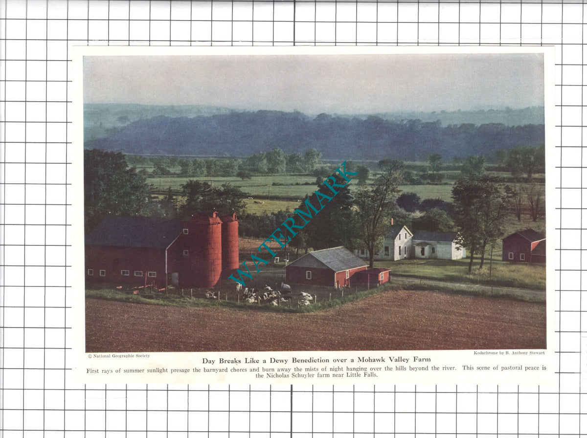 Nicholas Schuyler Farm Little Falls Mohawk USA  - 1947 Clipping / Print