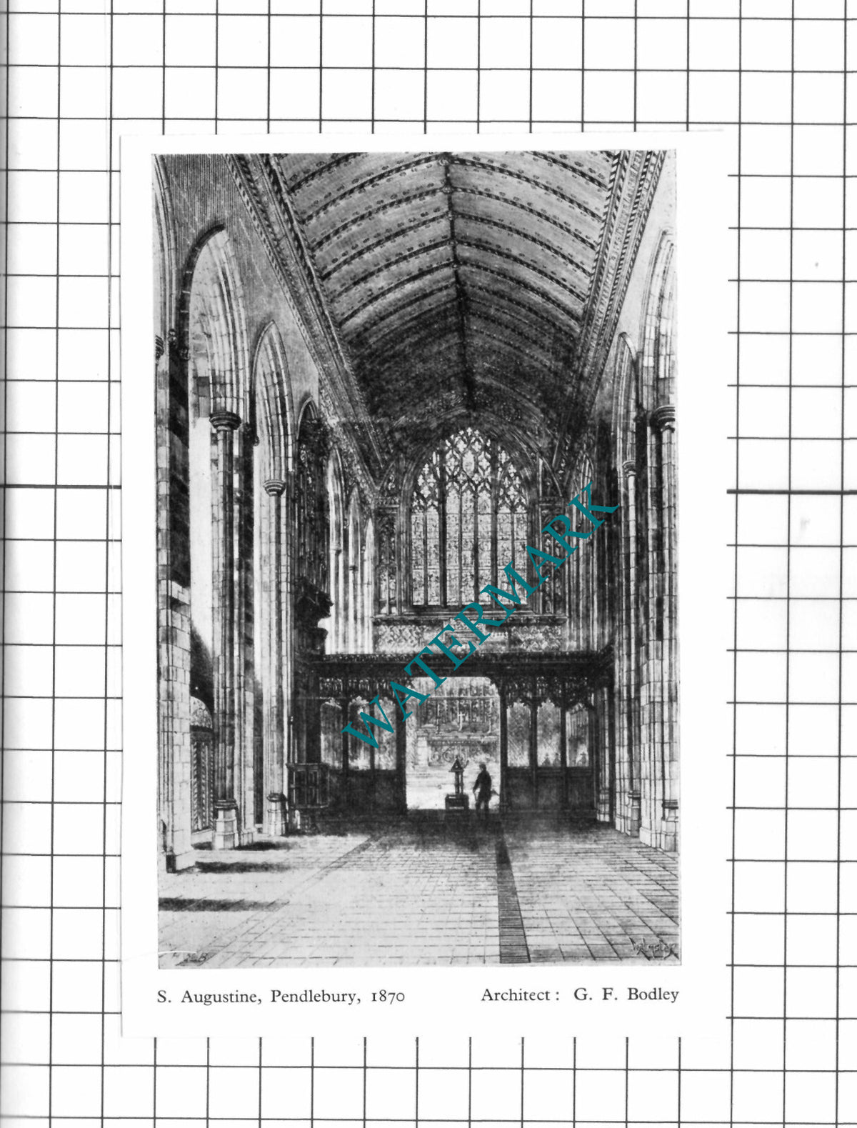 St Augustine Pendlebury Manchester G F Bodley - 1956 Small Clipping