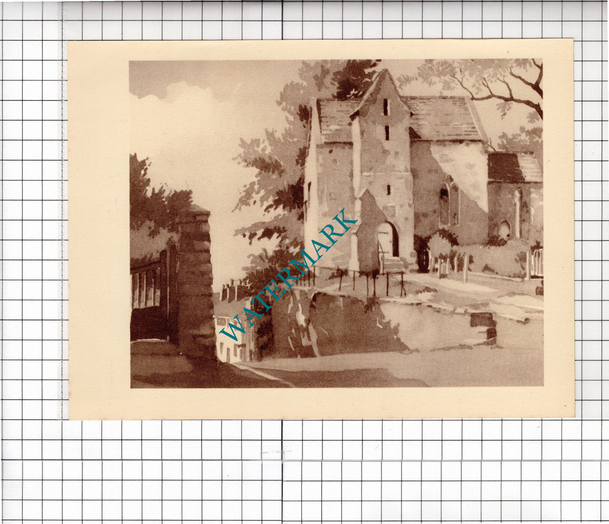 St Martin's Church Wareham Dorset SS Longley  - c.1949 Clipping / Print